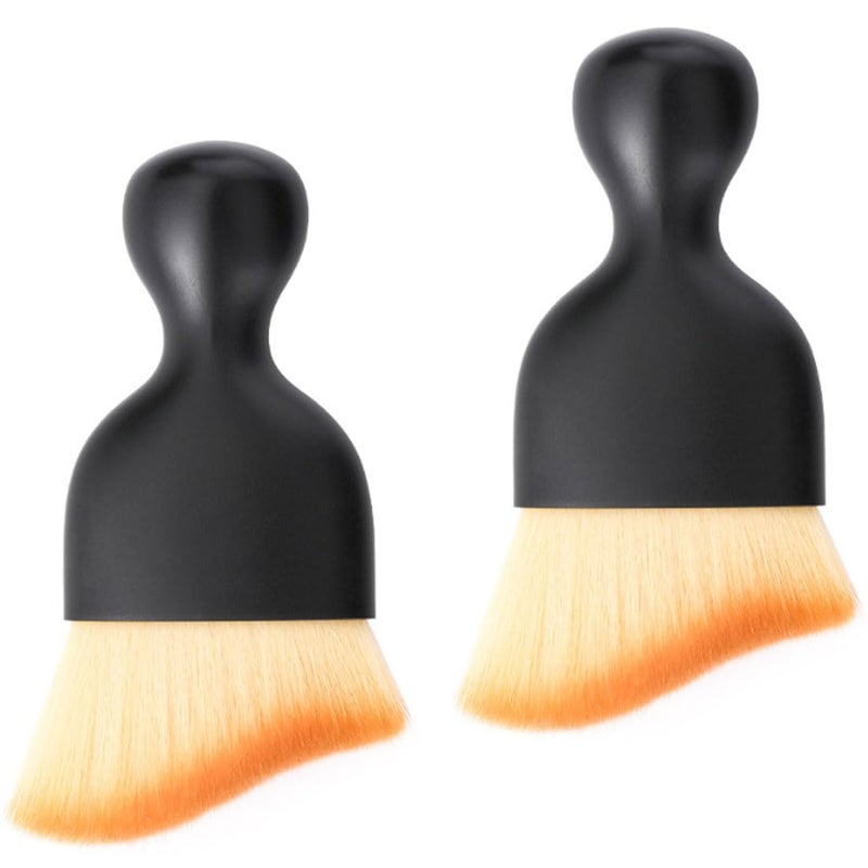 2 Pieces Soft Brush for Car Interior Cleaning - Scratch-Free Car Detail Cleaning Brush Packs for Car Duster with Soft Bristles Brushes