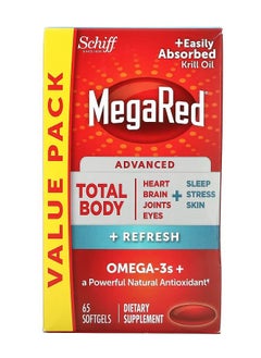 Schiff MegaRed Advanced a powerful Omega-3 and natural antioxidant blend 65 Softgels  - Image 1