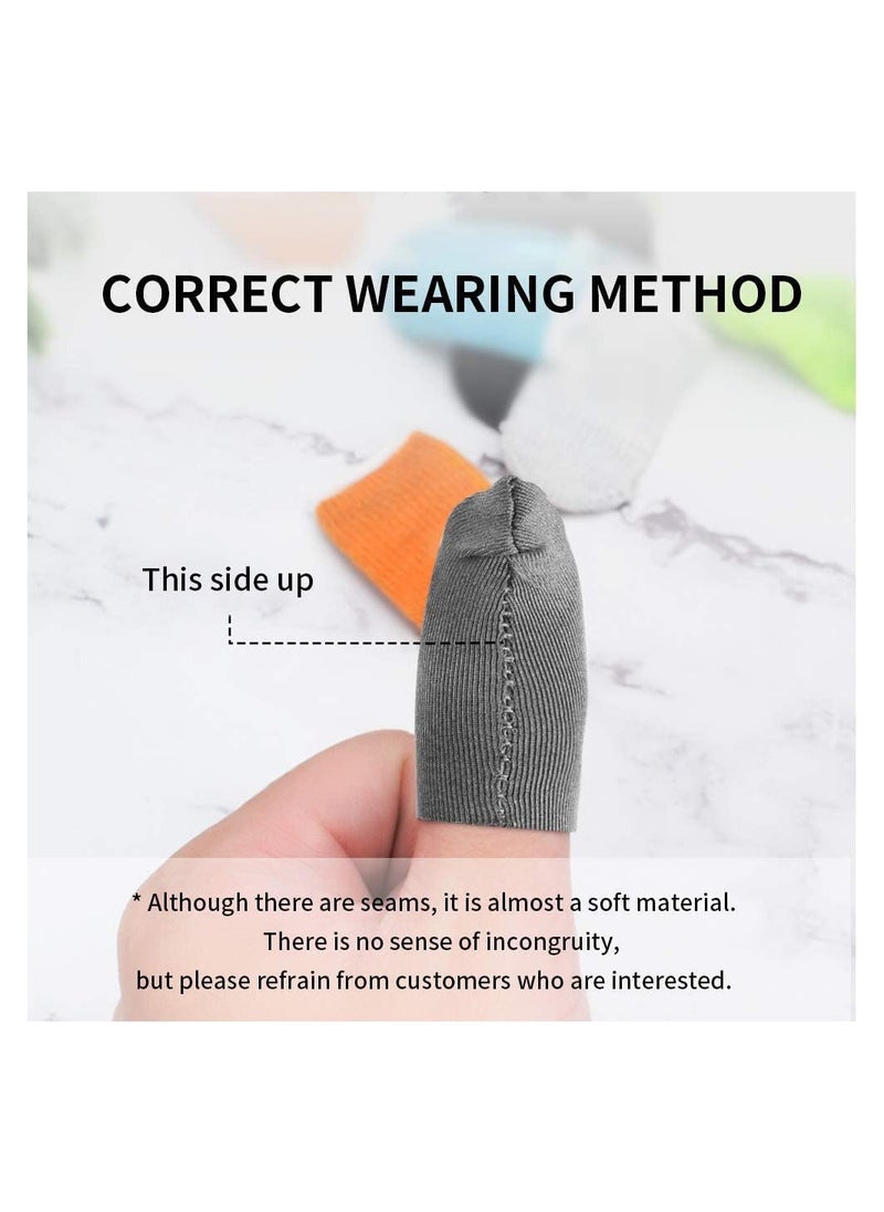 Beauenty 8 Pack Mobile Gaming Finger Sleeves AntiSweat Breathable Touchscreen Compatible with iPhone and Android  - Image 3