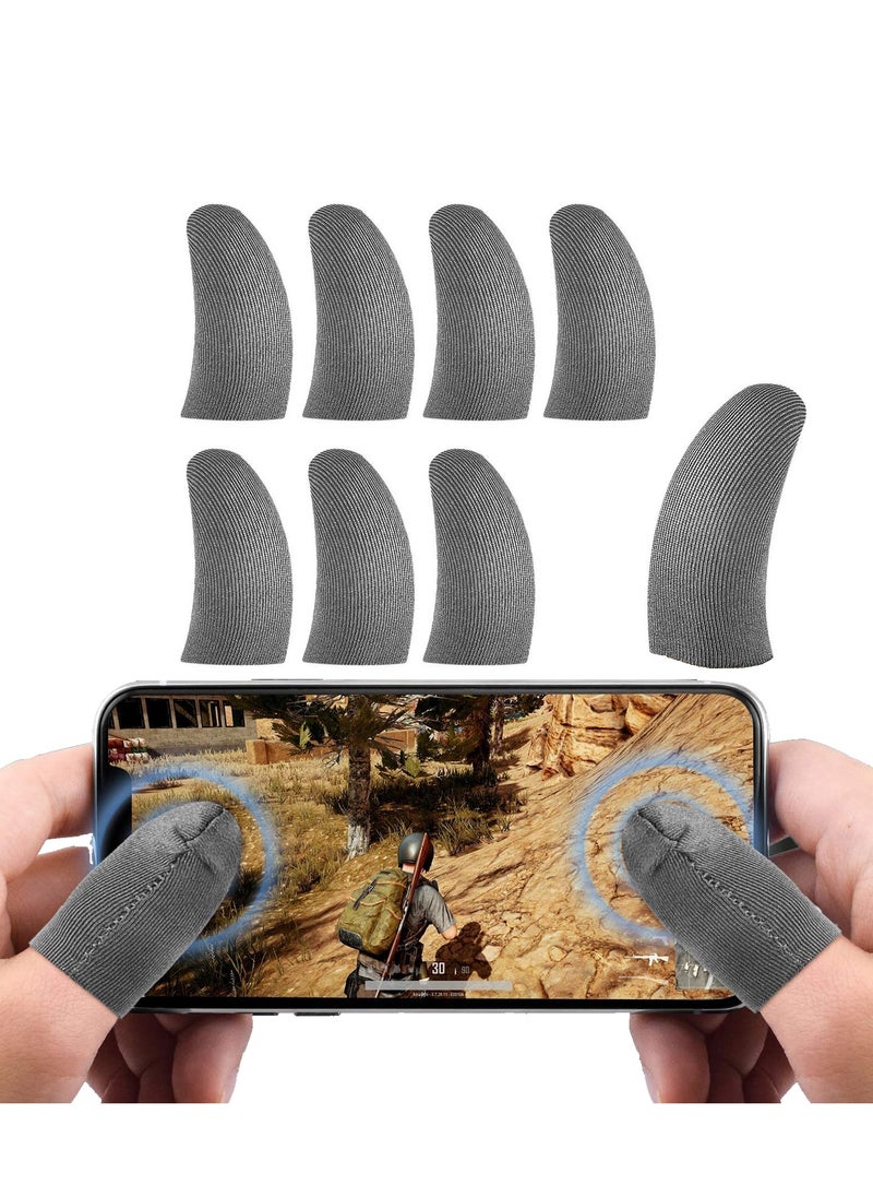 Beauenty 8 Pack Mobile Gaming Finger Sleeves AntiSweat Breathable Touchscreen Compatible with iPhone and Android  - Image 1