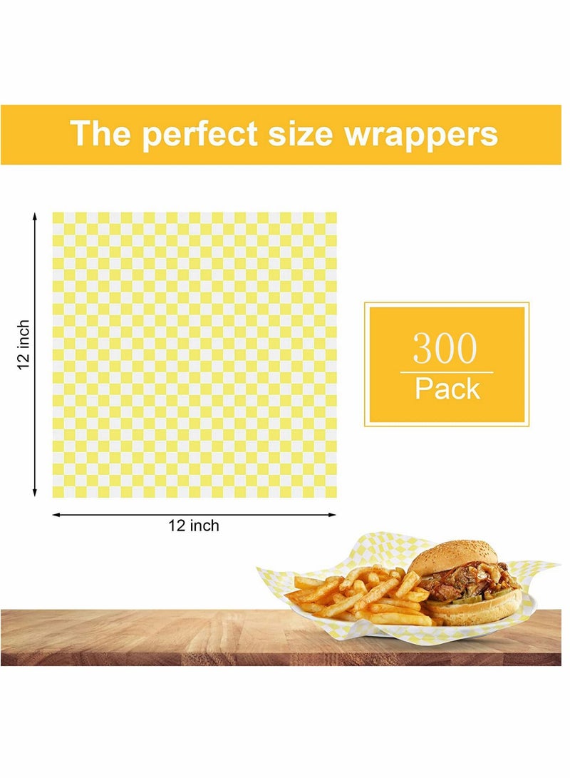 NIBEMINENT Sandwich Wrapper 6 Colors 300 Sheets 30 30cm 12 inch Paper Liners Food Basket Wax Deli Wrap for Wrapping Bread and Sandwiches - Image 2