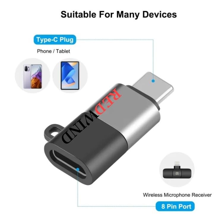 REDWIND [Apple MFi Certified Type-C Male to Lightning Female 65W PD Fast Charging & Data Sync Adapter Anti-Lost Multi Colour Deisgn Compatible with iPhone 16/15 Pro/Plus/ProMax/iPad Samsung One Plus - Image 2