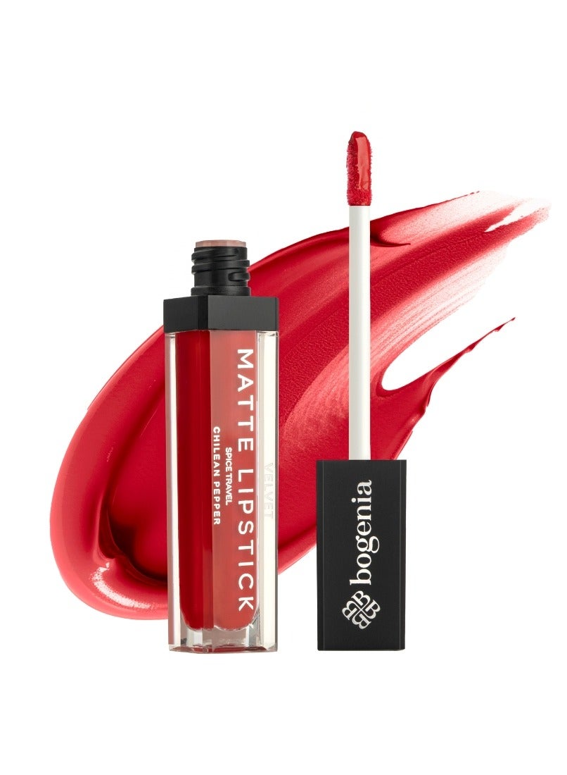 Bogenia Matte Lipstick Velvet Chilean Pepper Bg720 012