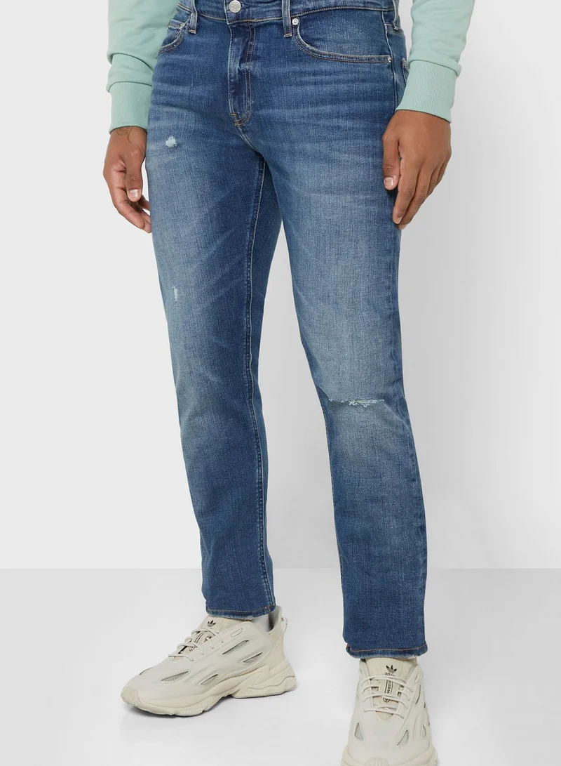 Calvin Klein Jeans Logo Slim Jeans