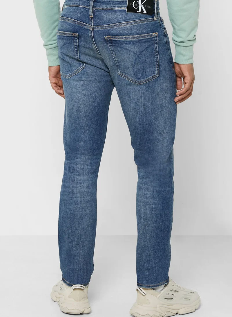Calvin Klein Jeans Logo Slim Jeans