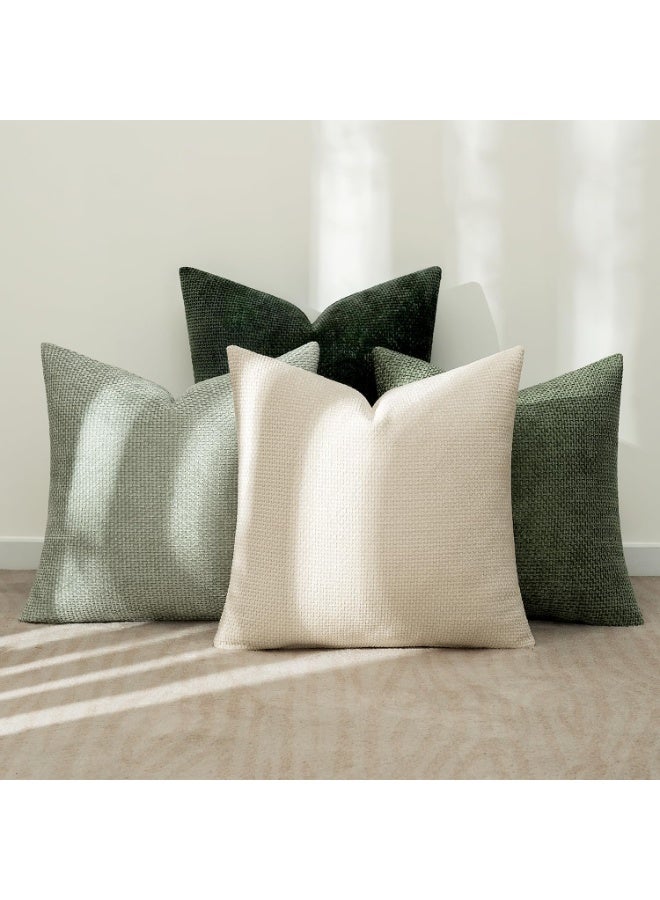Chenille Pillow Covers Set of 4,   Cushion Cover，Neutral Soft Decorative Throw Pillow Covers for Farmhouse Boho Modern Home Decor, Couch, Sofa, Living Room 45cm x45cm - Image 2