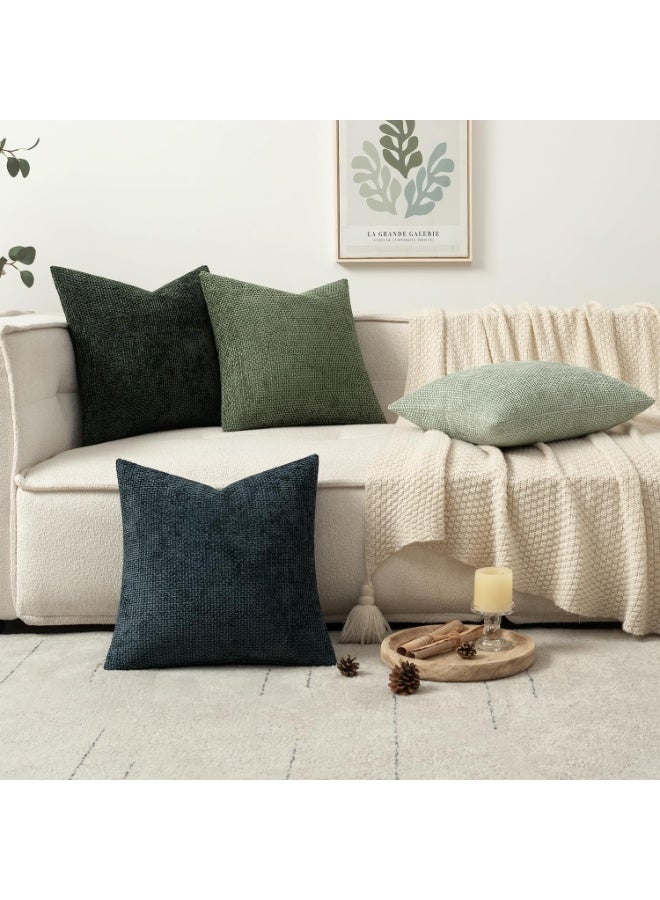 Chenille Pillow Covers Set of 4,   Cushion Cover，Neutral Soft Decorative Throw Pillow Covers for Farmhouse Boho Modern Home Decor, Couch, Sofa, Living Room 45cm x45cm - Image 5