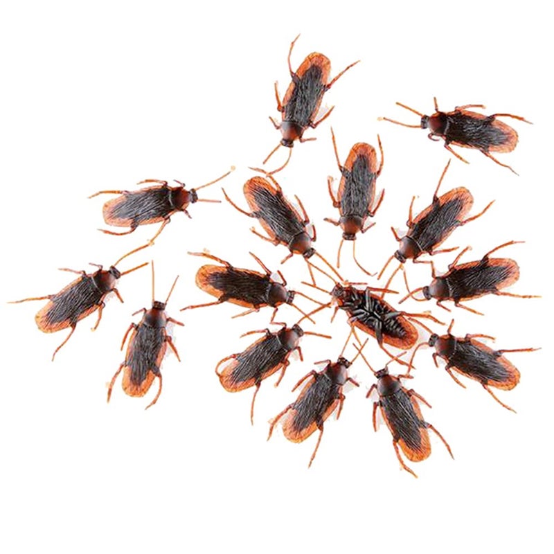 GUDVES Prank Fake Roaches Model Simulation Fake Rubber Cockroach Roach Bug Roaches Toy Prank Funny Trick Joke Toys Plastic Bugs 50 pcs - Image 3