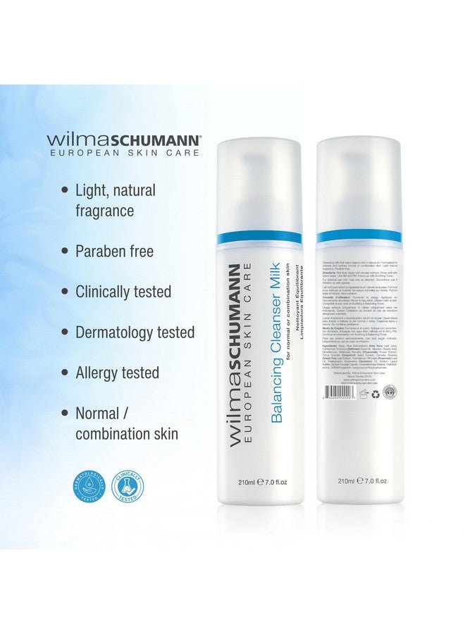 WILMA SCHUMANN Balancing Gentle Face Cleanser Milk Daily Hydrating Facial Cleanser For Normal And Combination Skin Milk Face Wash 7Oz/210Ml Luxury Skin Care - Image 4