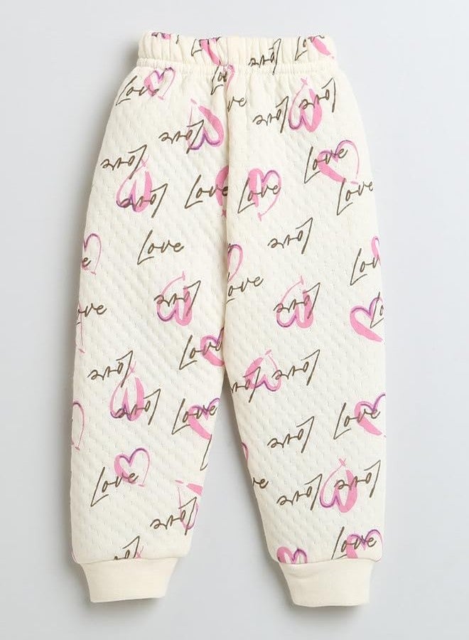 BUMZEE طقم ملابس شتوية للبنات من بامزي، بأكمام طويلة وحشوة من البوليستر، لون كريمي، مناسب للأعمار من 6 إلى 9 أشهر (Peb9814D-crm) - Image 4