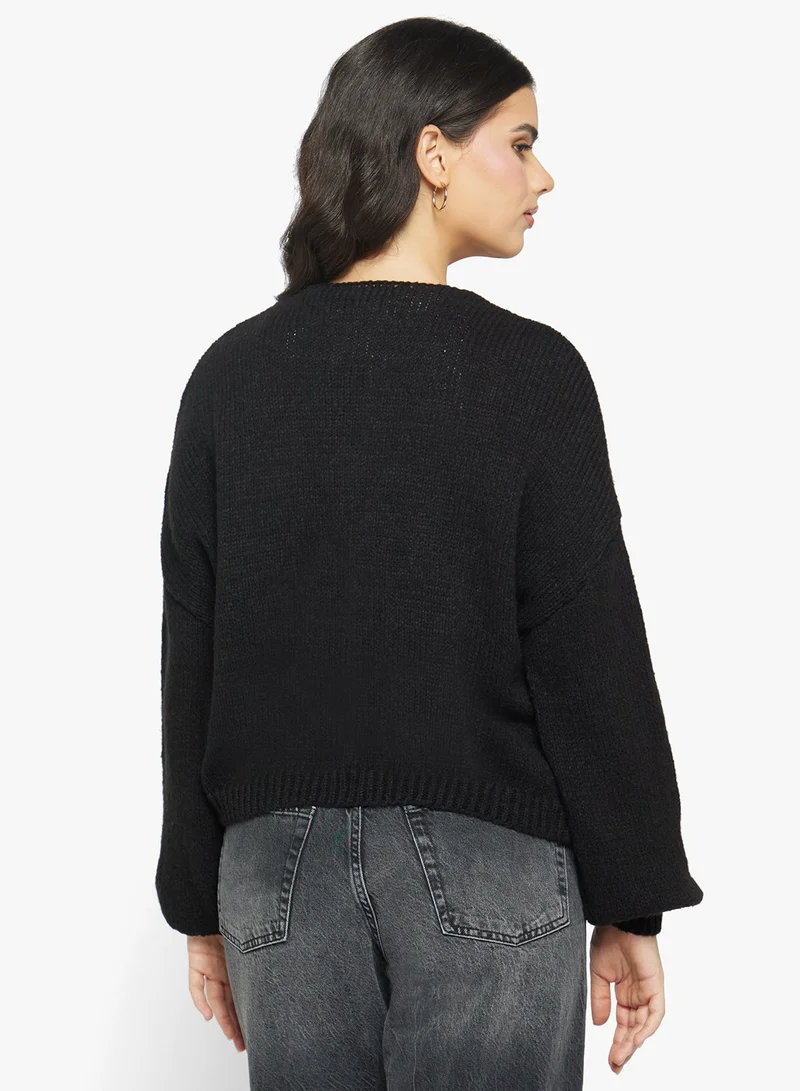 Ginger Bow Tie Detail Knitted Cardigan