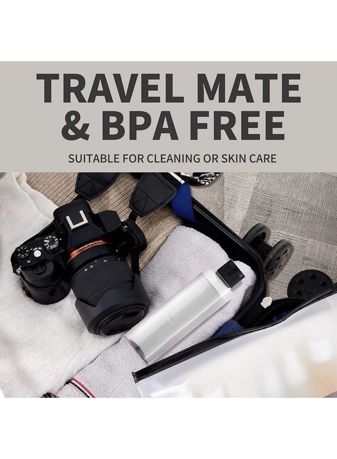 5 قطع من زجاجات بلاستيكية مربعة فارغة بسعة 100 مل من SHREE MAHA، عبوات مستحضرات تجميل قابلة لإعادة التعبئة بحجم مناسب للسفر، زجاجات ضغط بغطاء أسود للشامبو واللوشن وحاويات سوائل صغيرة قابلة لإعادة التعبئة (عبوة من 5 قطع) - Image 5