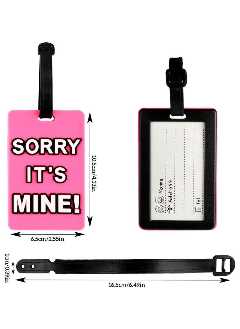 ONELINE - Luggage Tags Set of 6 Unique Colorful Travel Bag Tags Suitcase Tags Rectangular - Image 1