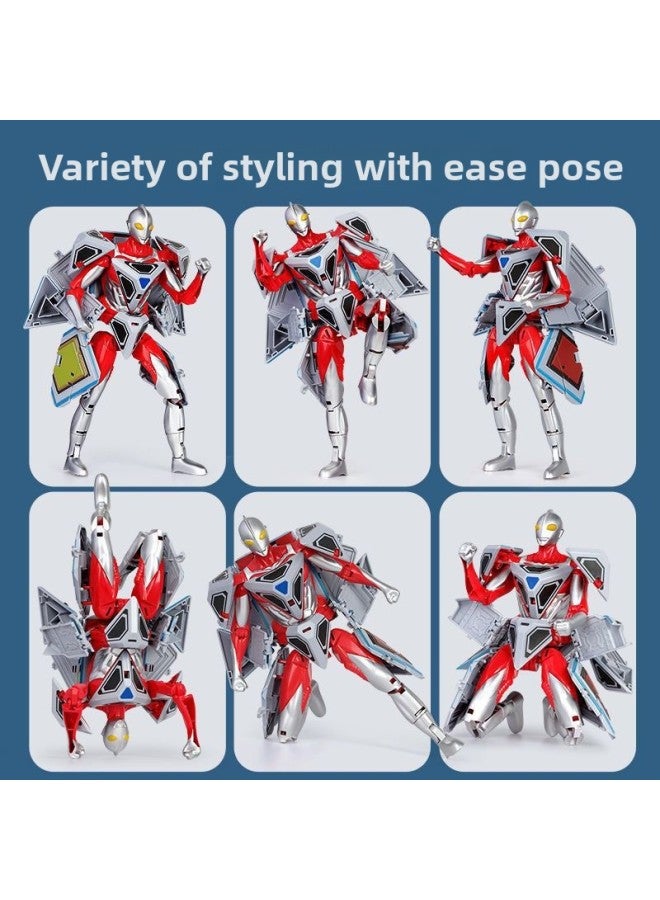 مجموعة دمية مكعب روبيك المتحولة الكبيرة الأصلية من سوبرمان المتحول، مجموعة كاملة للأطفال والأولاد تستفيد من التفكير الذكي - اللون: C9878-A مكعب روبيك مشوه أحمر + دمية واحدة - Image 5