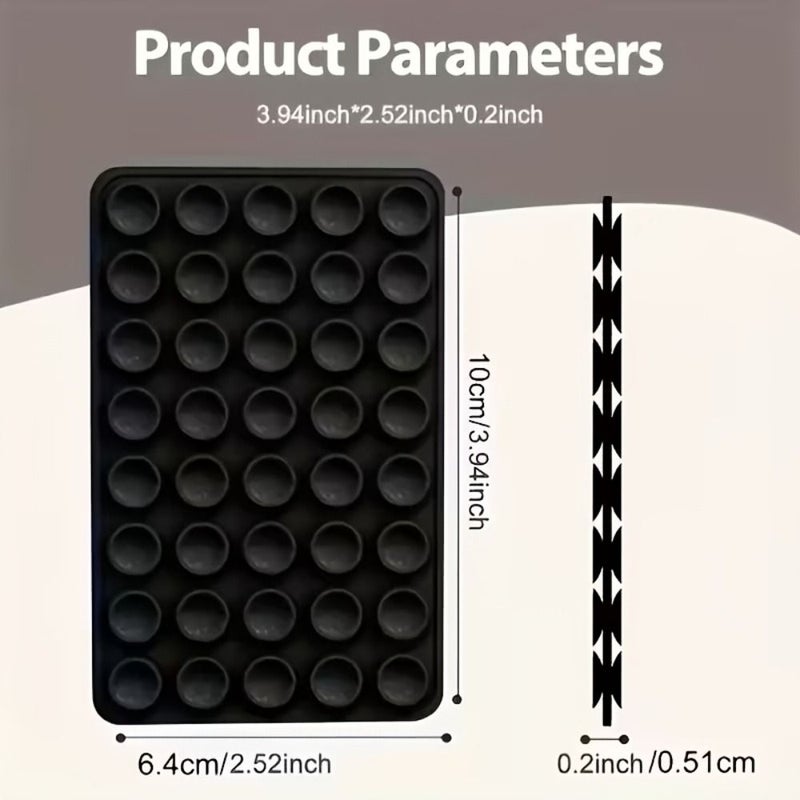 Multifunctional Portable Dual Sided Suction Cup Phone Holder With Black Color And Random Postcard iPhone and Android Device Accessory Adjustable Angles Compact Design Ideal for Makeup - Image 2
