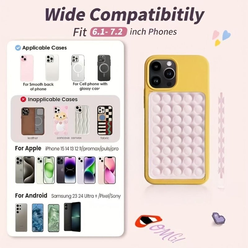 Multifunctional Portable Dual Sided Suction Cup Phone Holder With Black Color And Random Postcard iPhone and Android Device Accessory Adjustable Angles Compact Design Ideal for Makeup - Image 5
