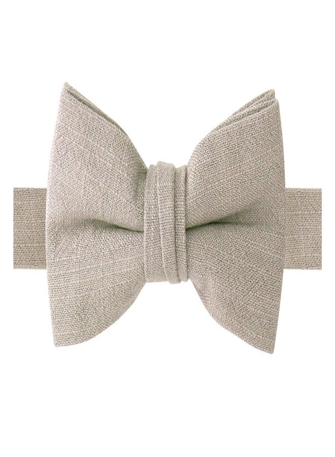 Spring Notion Boys' Linen Blend Bow Tie, Tan Medium - Image 1