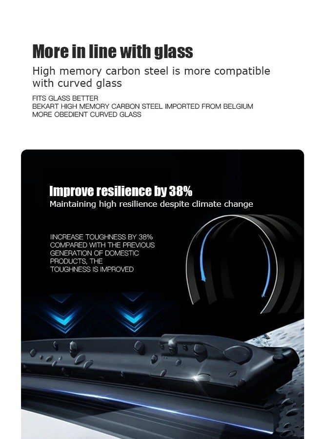 Generic Wiper, suitable for 2019-2023 Tesla Model 3, low noise, boneless brush, durable and clean, wiper blade  - Image 3
