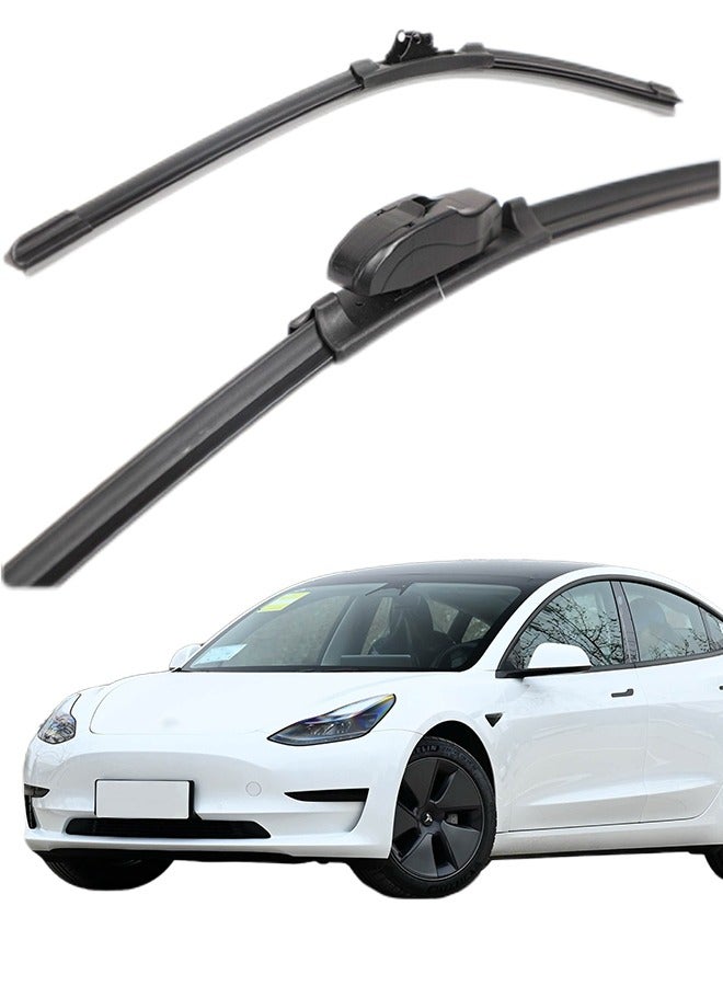 Generic Wiper, suitable for 2019-2023 Tesla Model 3, low noise, boneless brush, durable and clean, wiper blade  - Image 1