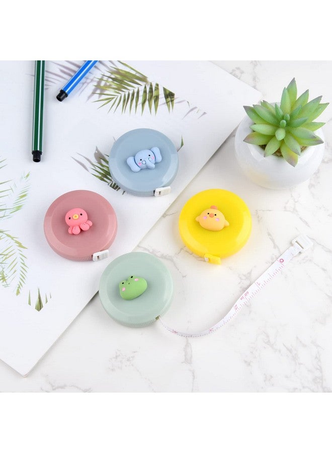 ASTARON 4 Pcs Soft Measuring Tape for Body Measurements Retractable，Cute Tape Measures Tailor Measuring Tape for Sewing 60 in / 1.5 M Tailors Measure Tape with Fractions Measure Ruler for Sewing - Image 3