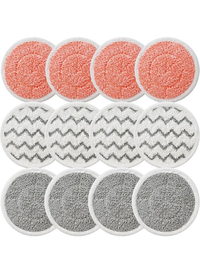 Pmosata Rotating Mop Replacement Pads Compatible with Bissell SpinWave 3897A 3712C 3712W SmartSteam Scrubbing Steam Mop, Spinwave Mop Pads 12 Pack - Image 1