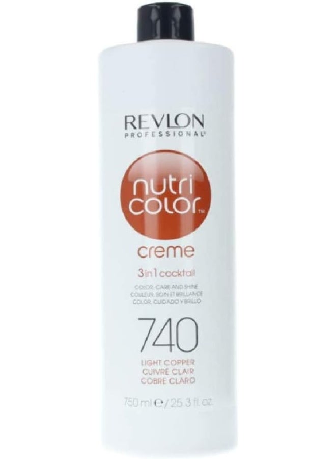 Revlon Professional Nutri Color Creme 740 - Light Copper 750 ml
