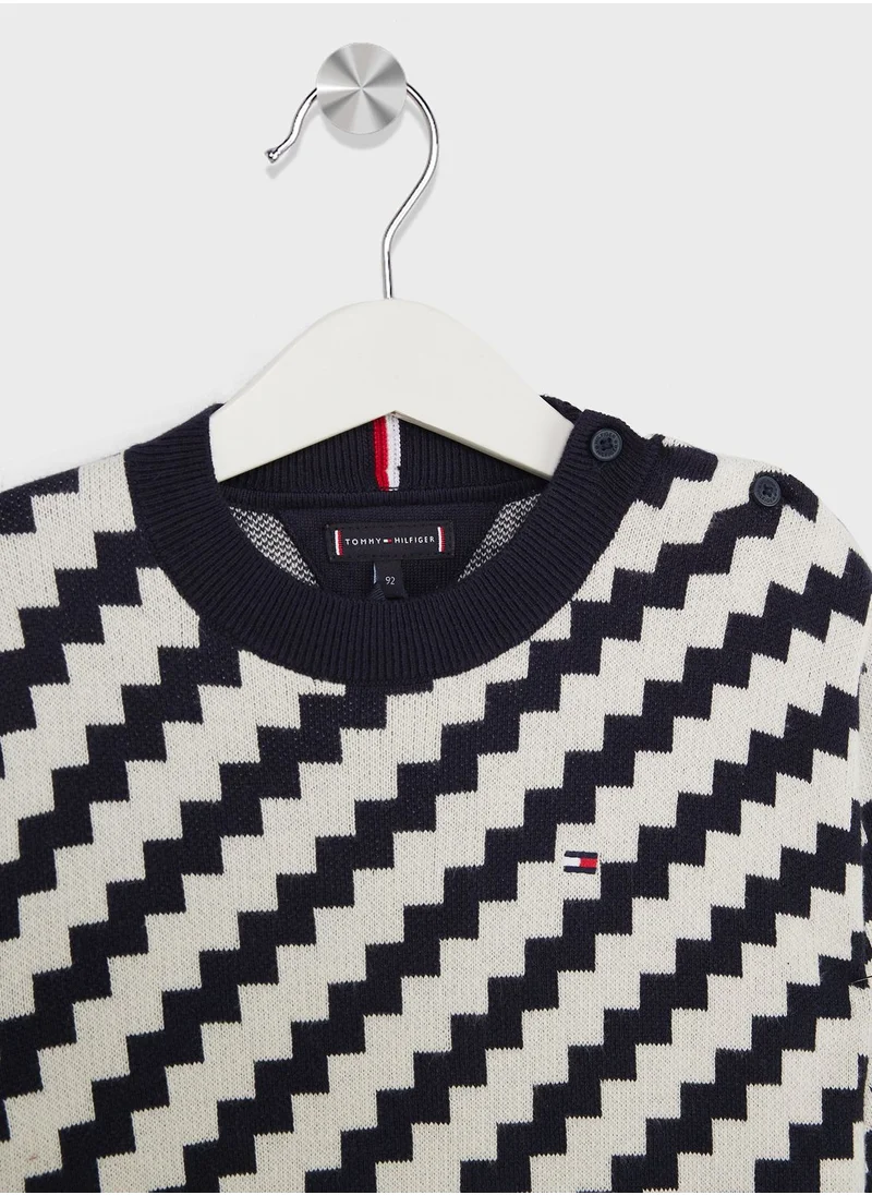 TOMMY HILFIGER Kids Zig Zag Sweater