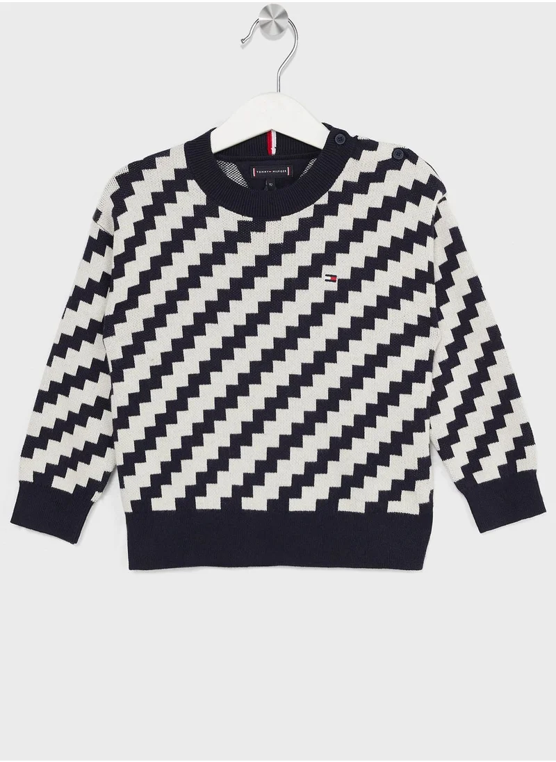 TOMMY HILFIGER Kids Zig Zag Sweater