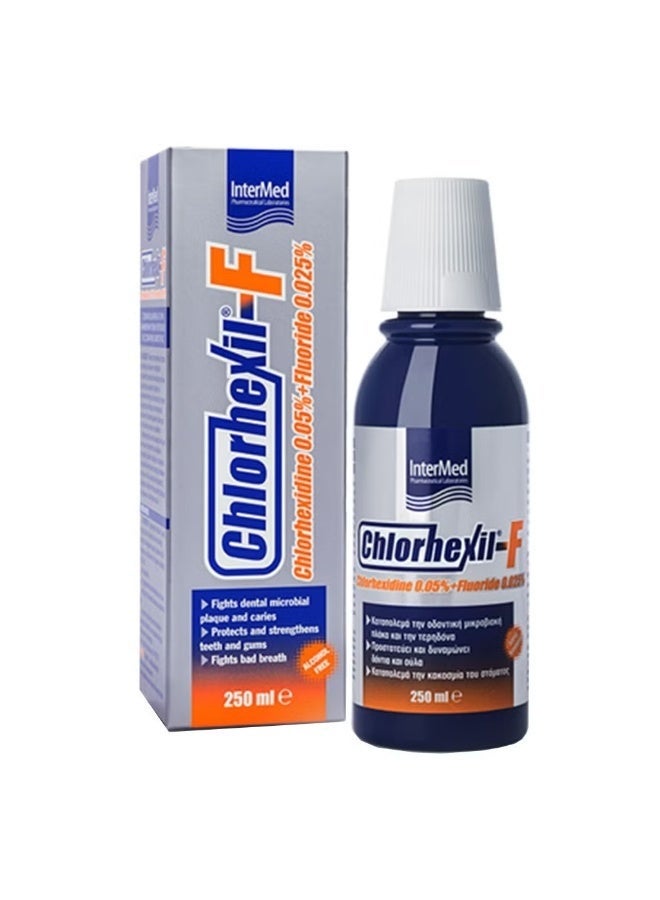 InterMed Chlorhexil-F Mouthwash with Chlorhexidine 0.05% and Fluoride 0.025%, 250ml