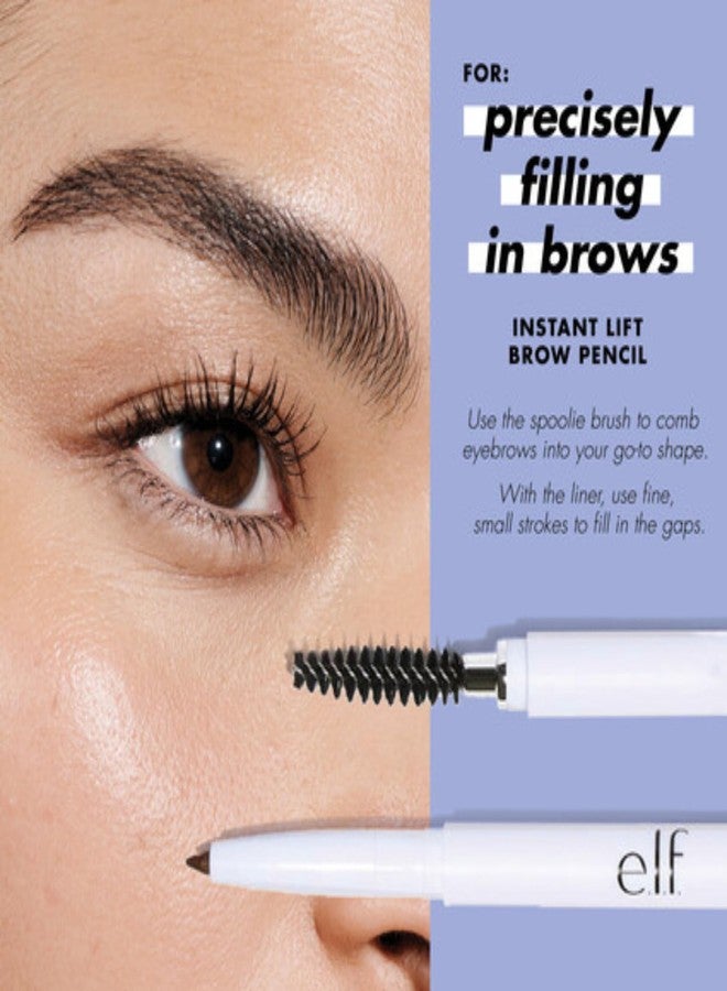 elf e.l.f. Instant Lift Brow Pencil, Dual-Ended Precision Brow Pencils For Shaping & Defining Eyebrows, Vegan & Cruelty-Free, Neutral Brown, 2-Pack - Image 5