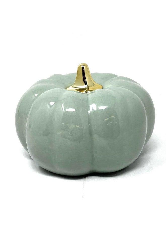 Nature's Mark Thanks Giving Fall Harvest Ceramic Pumpkin Decor, Give Thanks (4.5" H x 6.5" W x 6.5" D) - Image 2