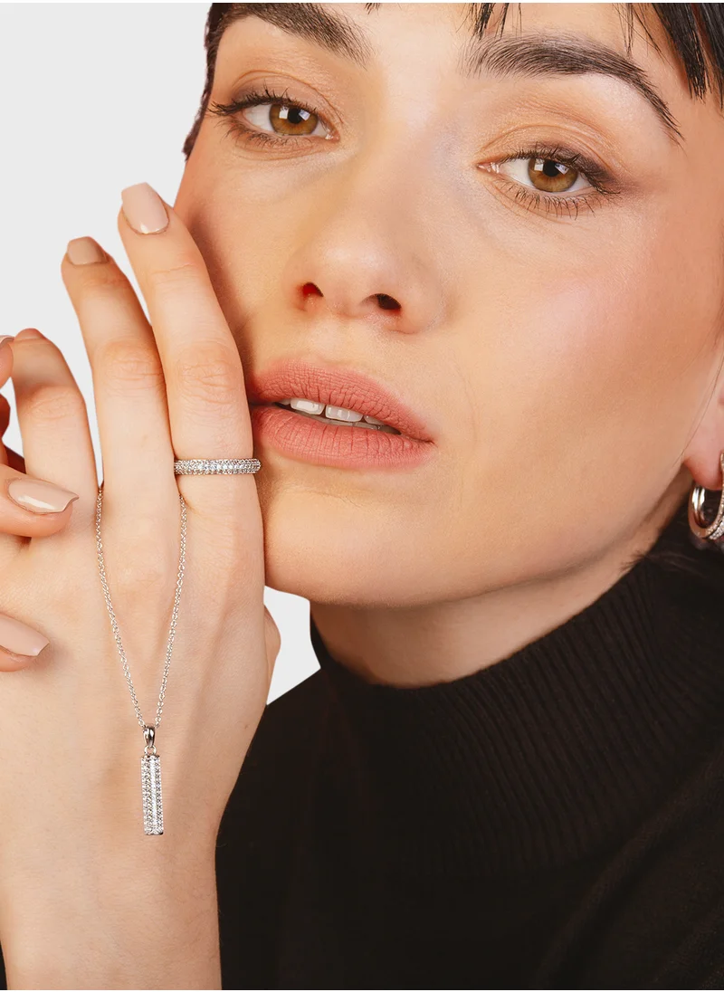 باكلي لندن Pave And Polished Hoop Earring