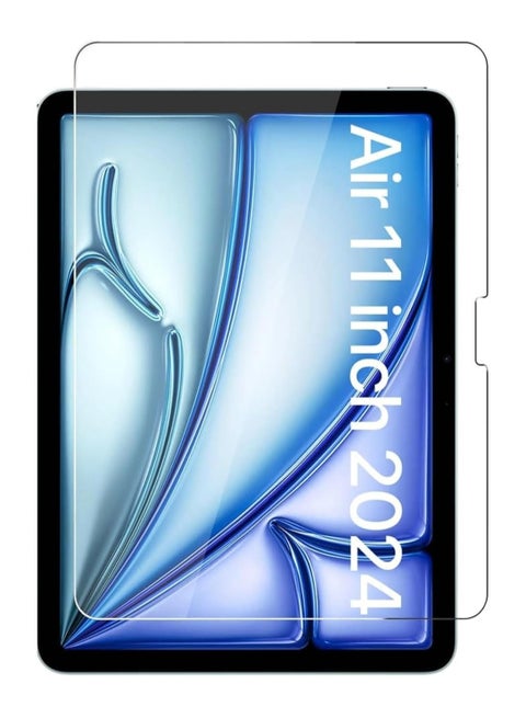واقي شاشة من الزجاج المقوى لجهاز iPad Air 11 بوصة 2024 اللوحي، واقي شاشة بصلابة 9H، واقي شاشة بدون فقاعات شفاف