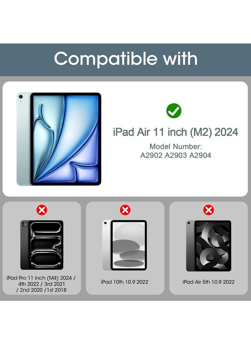 ماركة غير محددة واقي شاشة من الزجاج المقوى لجهاز iPad Air 11 بوصة 2024 اللوحي، واقي شاشة بصلابة 9H، واقي شاشة بدون فقاعات شفاف  - Image 2