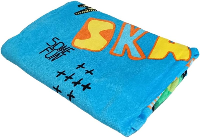 hermet Dinosaur Beach Towel for Kids, 70 x 140 cm, Bath Towel for Beach or Pool with Dinosaur Designs, 100% Soft Cotton, Lightweight and Practical - Image 4