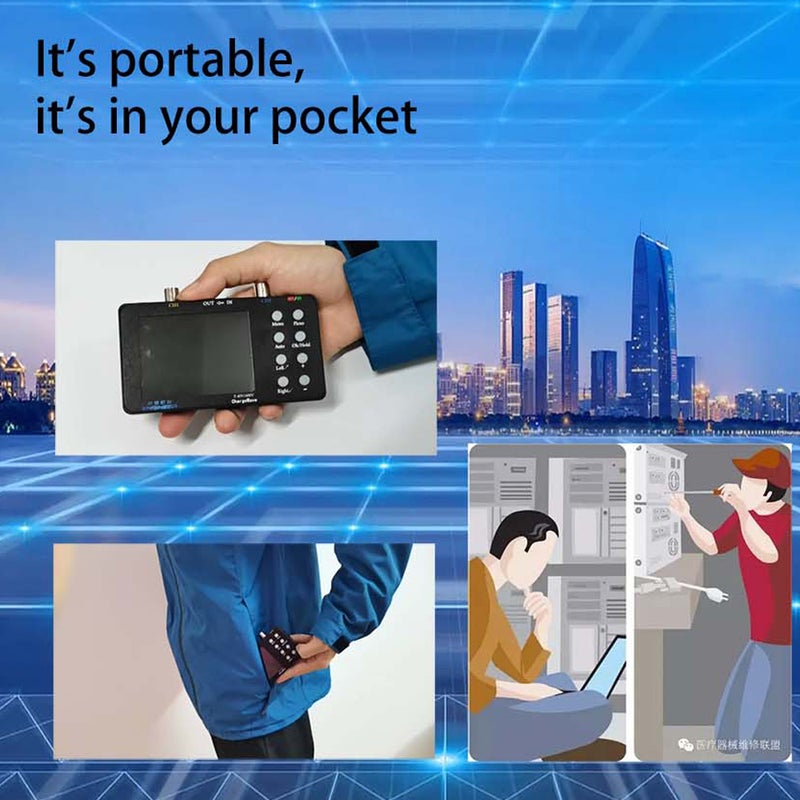 Compact Portable Digital Oscilloscope 50M Sampling Rate 10M Analogue Bandwidth Handheld Current Oscilloscope Cellphone Repairs Lissajous Patterns 6A Current Waveform Measurement Dual-channel - Image 3