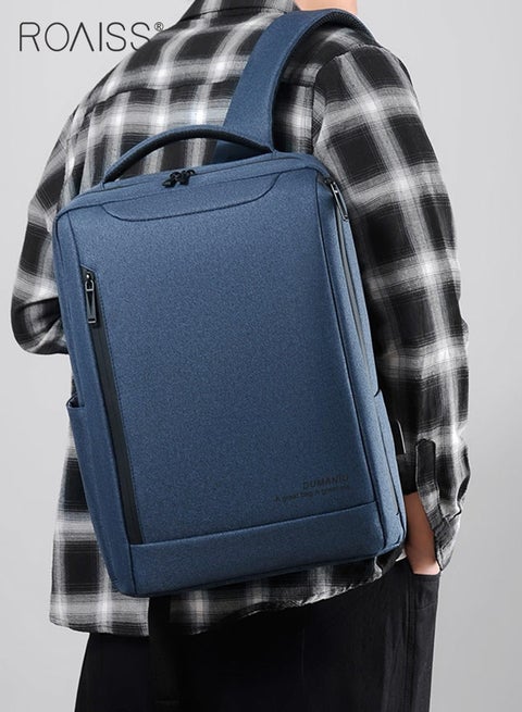 حقيبة ظهر أكسفورد للرجال مقاس 15.6 بوصة ذات سعة كبيرة للسفر في الهواء الطلق والكمبيوتر المحمول حقيبة ظهر للتنقل أثناء العمل وحقيبة كمبيوتر محمول مقاومة للماء للاستخدام اليومي وسفر الطلاب مع منفذ شحن USB