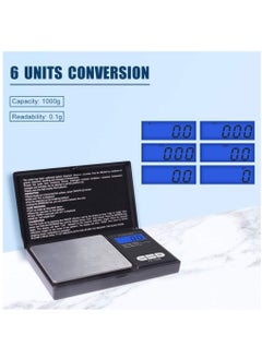Jewelry Scale Weigh Gram Scale Digital Pocket Scale,100g by 0.01g,Digital Grams Scale, Food Scale, Jewelry Scale Black, Kitchen Scale 100g