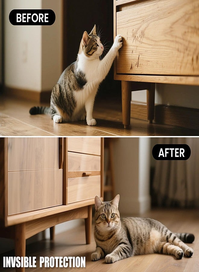 SinoPack Extra Wide Cat Scratch Guard Tape, 200'' x 8.2'' Clear Anti Scratch Tape for Furniture, Single Sided Protective Film to Stop Cats & Dogs Scratching Sofa, Door, Walls, Car Interiors - Image 3