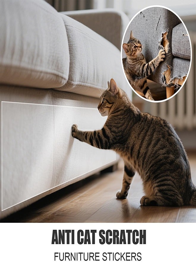 SinoPack Extra Wide Cat Scratch Guard Tape, 200'' x 8.2'' Clear Anti Scratch Tape for Furniture, Single Sided Protective Film to Stop Cats & Dogs Scratching Sofa, Door, Walls, Car Interiors - Image 4