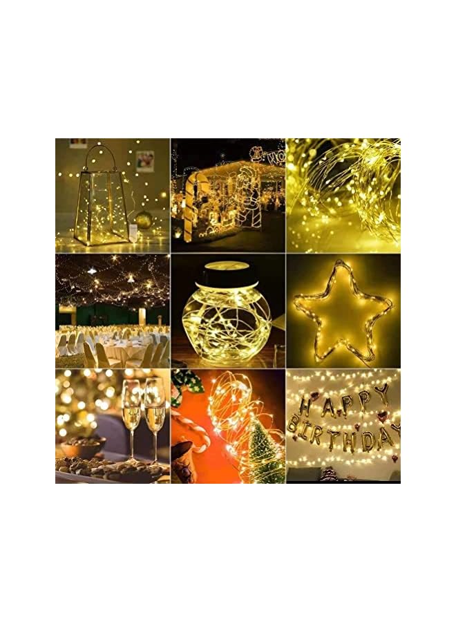 The Bros Fairy String Light Waterproof 10M 100 LED 8 Modes USB Plug in With Remote Control Starry Firefly Copper Wire String Lights for Outdoor Bedroom Christmas Party Decorations (Warm White)  - Image 5
