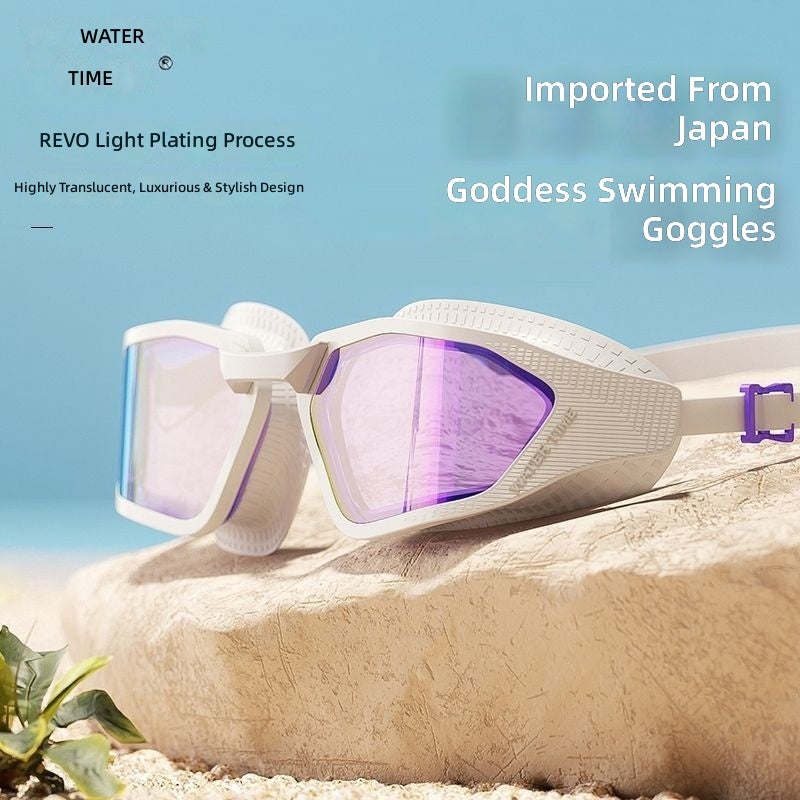 WATERTIME نظارات سباحة نسائية من ووترتايم - عدسات عالية الدقة مقاومة للضباب ومقاومة للماء مع عدسات بوصفة طبية - Image 2