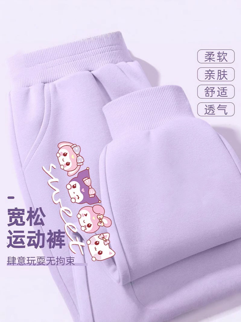 Girls' Trousers Western Style All-Match Children'S Sweatpants Cartoon Casual Girl'S Outer Wear Trendy Trousers - Image 3