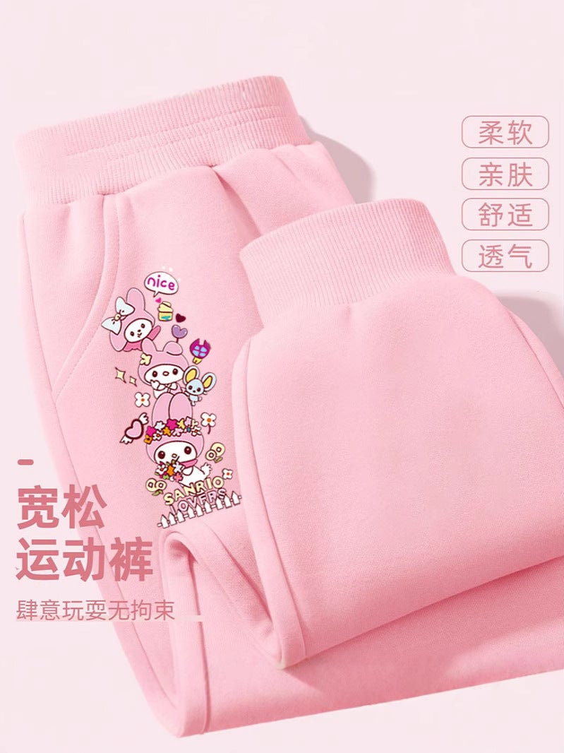 Girls' Trousers Western Style All-Match Children'S Sweatpants Cartoon Casual Girl'S Outer Wear Trendy Trousers - Image 2