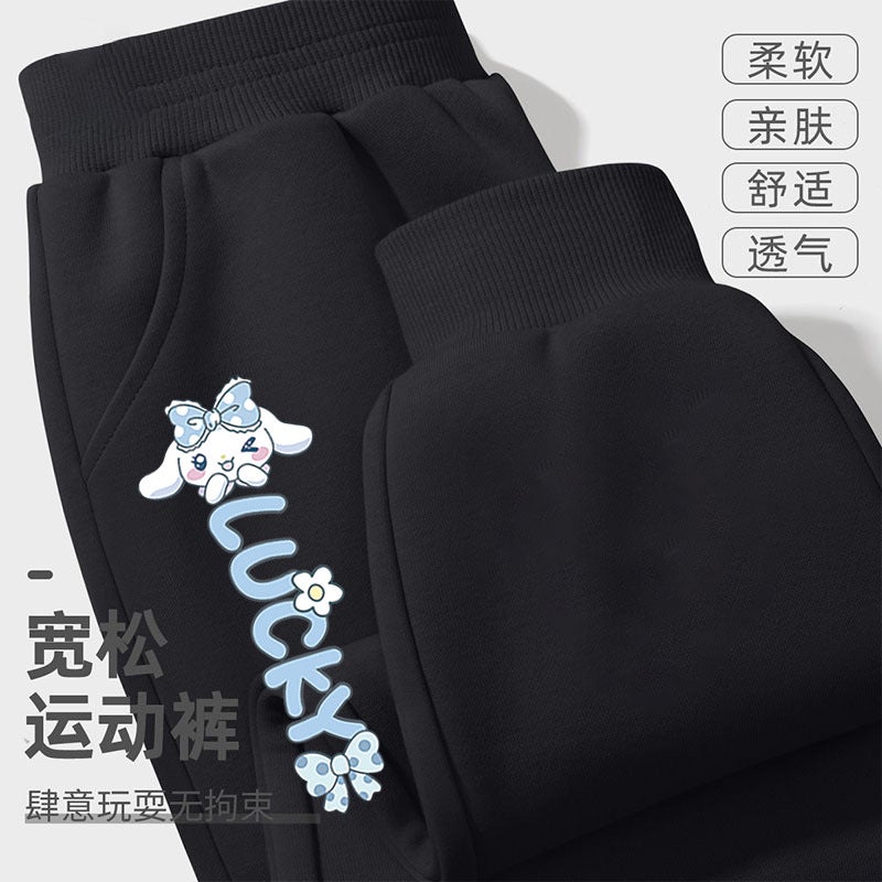 Girls' Trousers Western Style All-Match Children'S Sweatpants Cartoon Casual Girl'S Outer Wear Trendy Trousers - Image 1