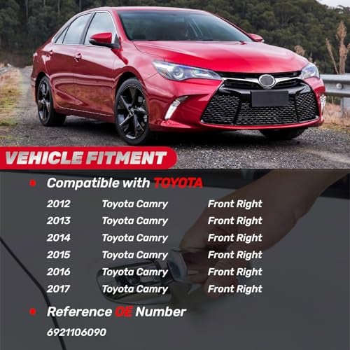 IFATRUNK Exterior Door Handle Front Right Passenger Side Compatible with Toyota Camry 2012 2013 2014 2015 2016 2017 - Image 2