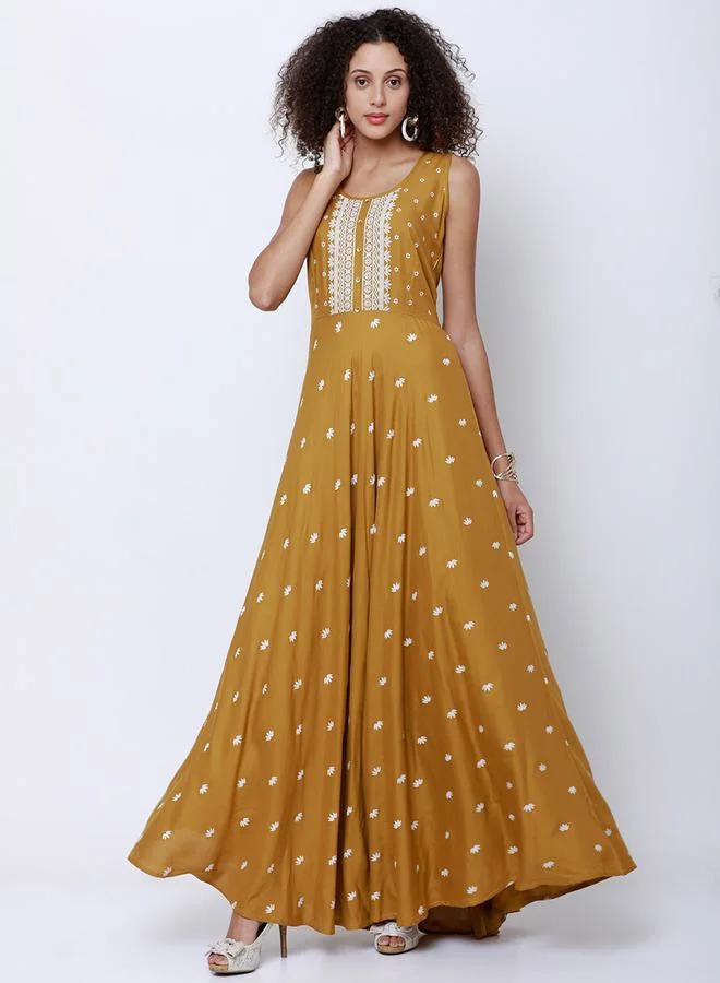 Vishudh Ditsy Floral Fit & Flare Anarkali Kurta by Styli