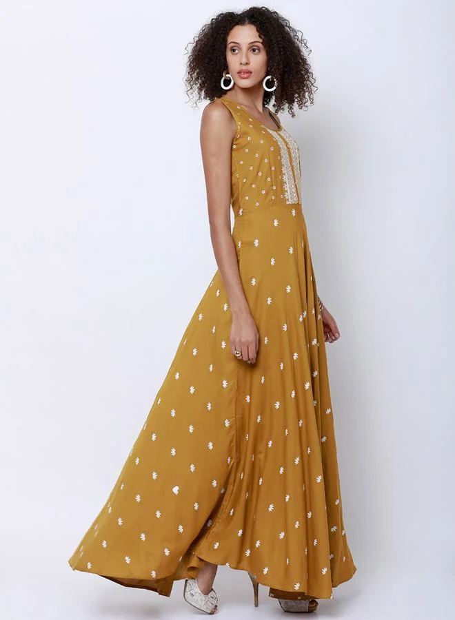 Vishudh Ditsy Floral Fit & Flare Anarkali Kurta by Styli