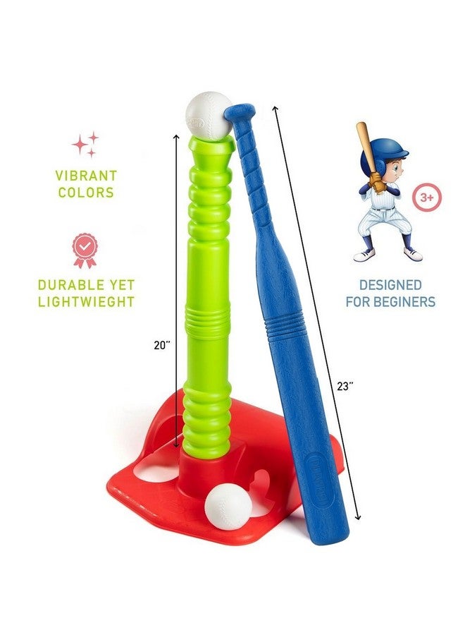 Play22 T Ball Set - Toddler Tball Set for Kids 3-5 with 23" Batting Tee - Baseball Tee, 8 Soft Baseballs for Kids, Plastic Baseball Bat - Wiffle Ball Set, Outdoor Toys for Kids Ages 3-5 Years Old - Image 5