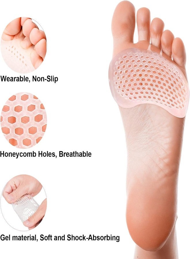 DISONE Silicone Gel Half Toe Sleeve Anti-Skid Forefoot Soft Pads for Pain Relief heel front socks silicone Heel Protector foot Gel Socks for Repair Dry Cracked Skins (Toe Heel) - Image 4